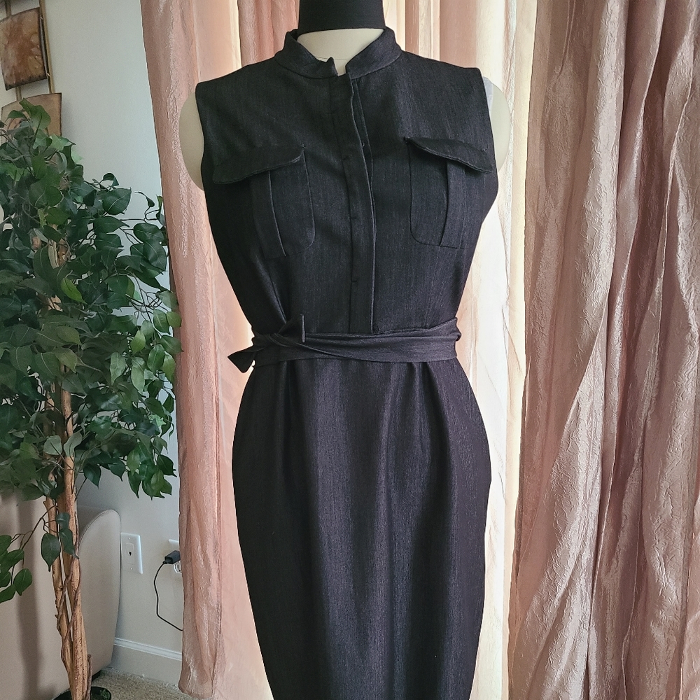 Calvin Klein fitted shirt dress.